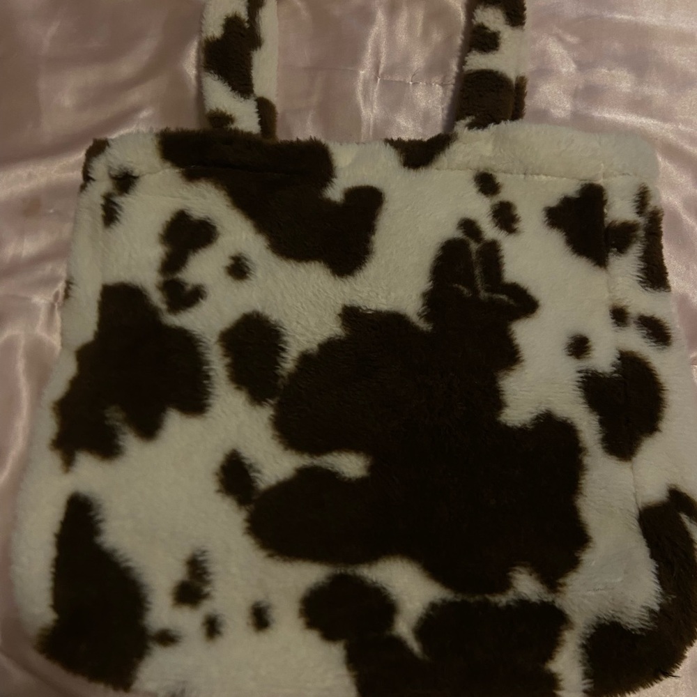 Fuzzy Cow Print tote bag
